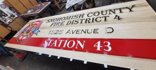 Wooden Routed and Painted